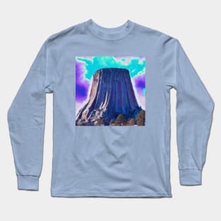 Devil's Tower in Wyoming Long Sleeve T-Shirt